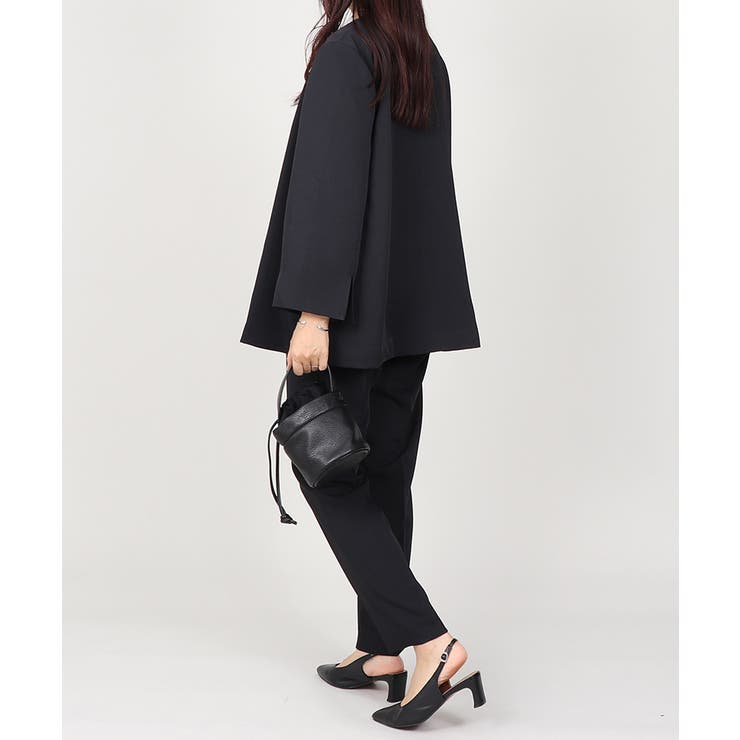 ノーカラー フレアジャケット テーパードパンツ スーツセット 2点セット | UNITED BASE | 詳細画像14 