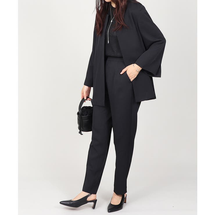 ノーカラー フレアジャケット テーパードパンツ スーツセット 2点セット | UNITED BASE | 詳細画像15 