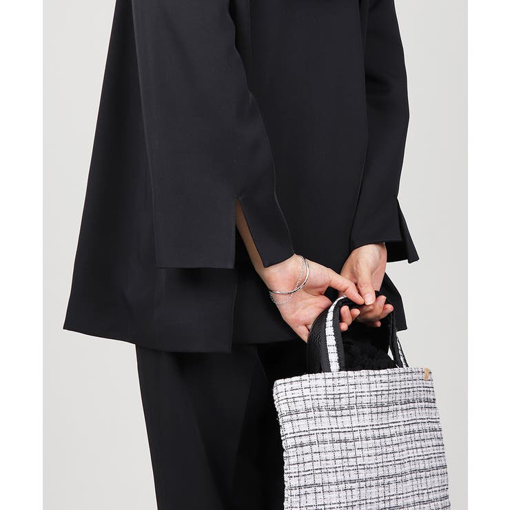 ノーカラー フレアジャケット テーパードパンツ スーツセット 2点セット | UNITED BASE | 詳細画像17 