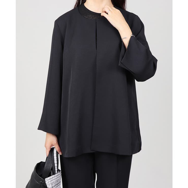 ノーカラー フレアジャケット テーパードパンツ スーツセット 2点セット | UNITED BASE | 詳細画像19 