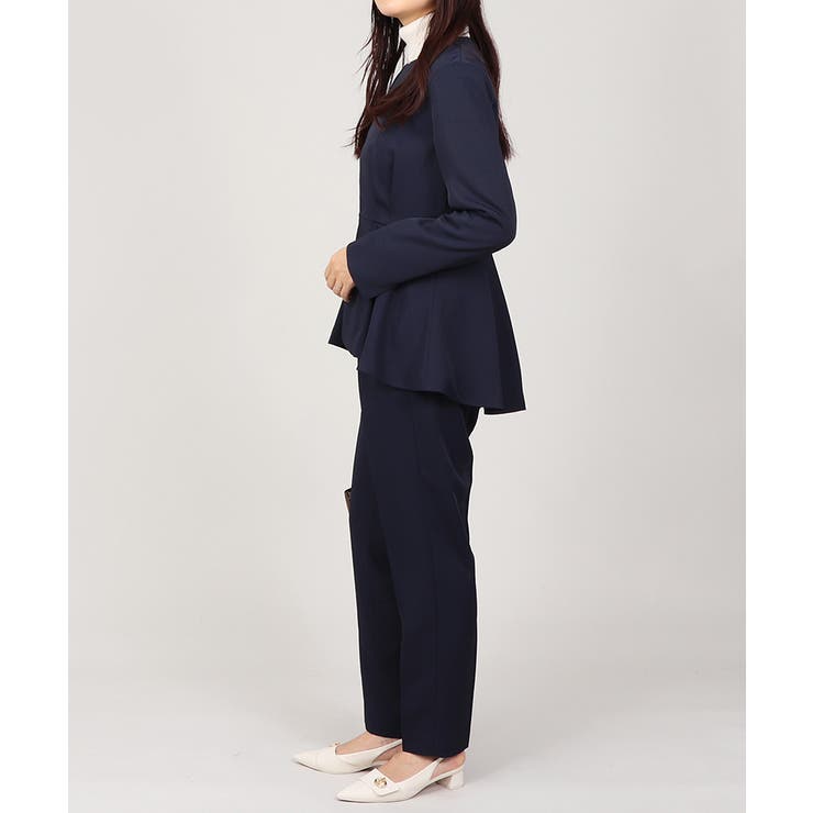 ノーカラー タックペプラム テーパードパンツ スーツセット 2点セット | UNITED BASE | 詳細画像3 