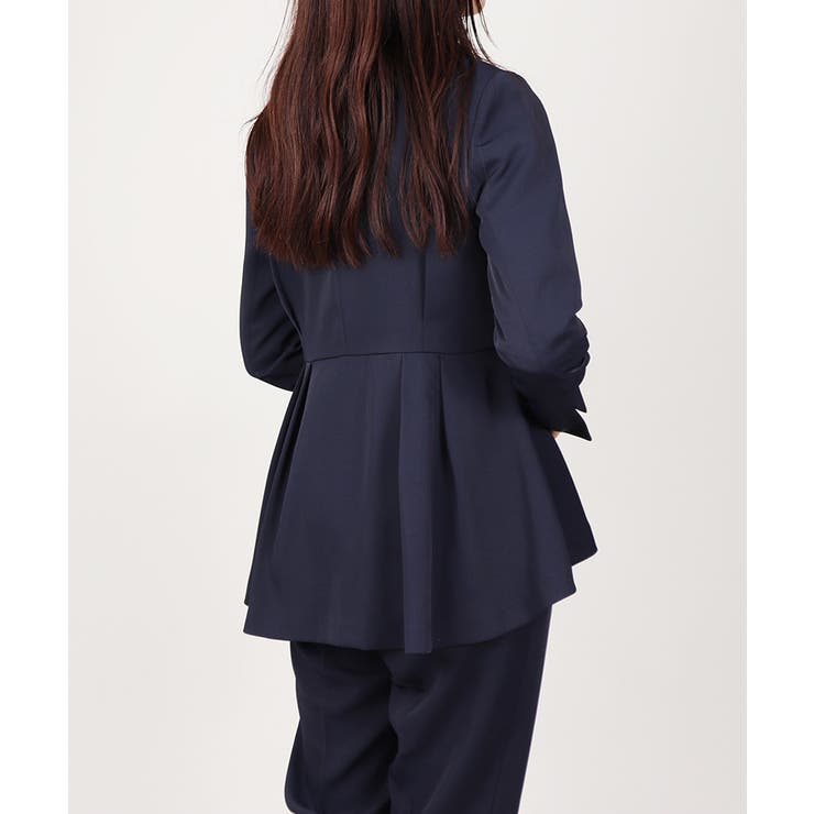 ノーカラー タックペプラム テーパードパンツ スーツセット 2点セット | UNITED BASE | 詳細画像5 