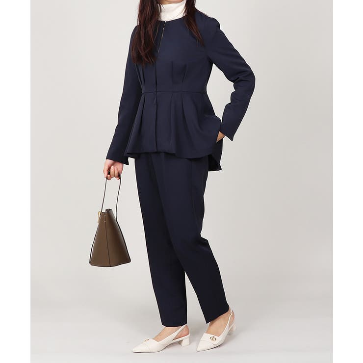 ノーカラー タックペプラム テーパードパンツ スーツセット 2点セット | UNITED BASE | 詳細画像7 