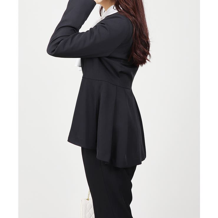 ノーカラー タックペプラム テーパードパンツ スーツセット 2点セット | UNITED BASE | 詳細画像18 