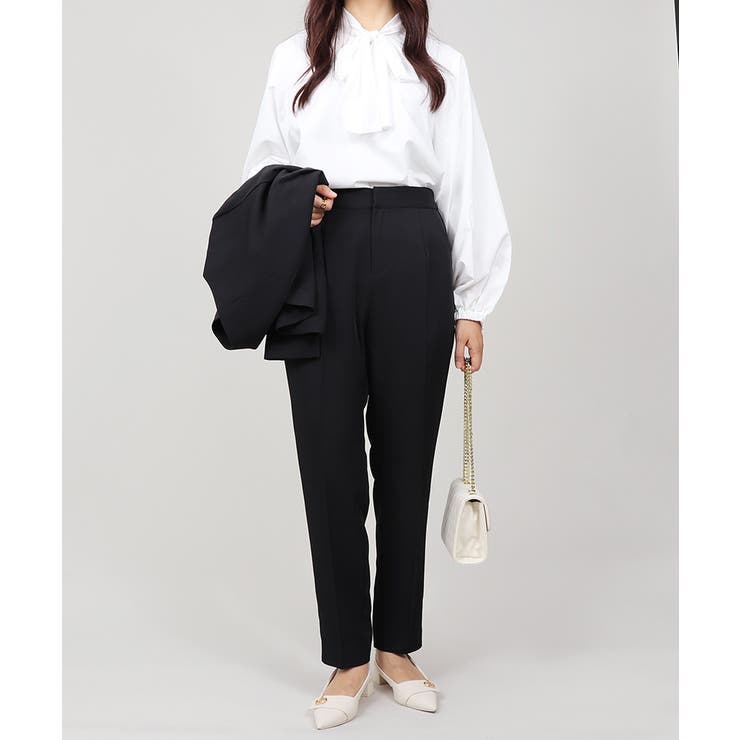 ノーカラー タックペプラム テーパードパンツ スーツセット 2点セット | UNITED BASE | 詳細画像21 