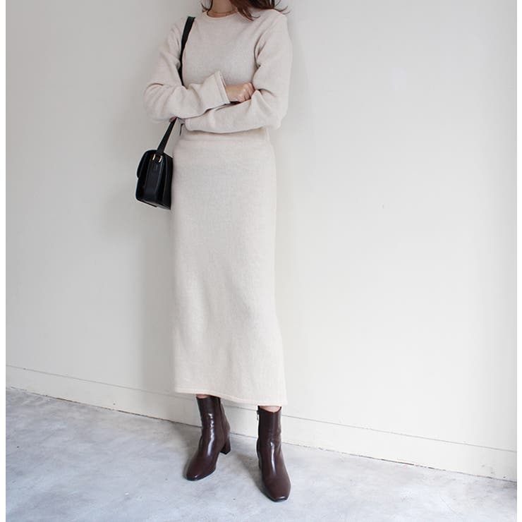 ウールニットセットアップ ニット スカート[品番：MDRW0004072]｜MODE
