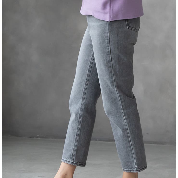 ハイウエストストレートデニム グレー ブルー 品番 Mdrw Mode Robe モードローブ のレディースファッション通販 Shoplist ショップリスト