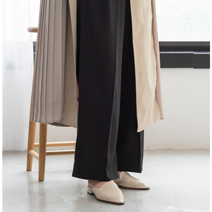 ハイウエストベルトワイドパンツ　　ブラック　グレージュ　ワイドパンツ　ハイウエスト　きれいめ　シンプル　大人　2020春夏　新作
