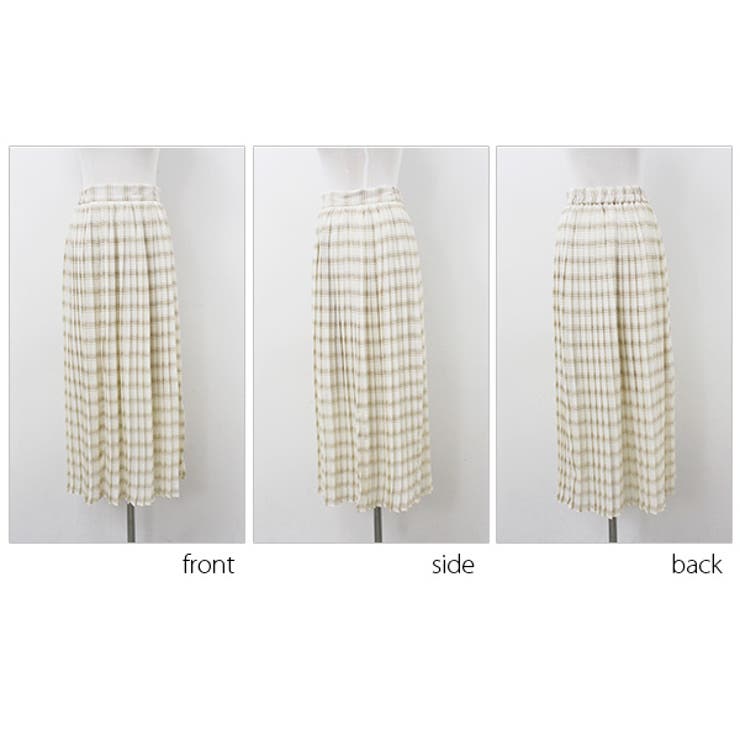 シフォンチェックプリーツスカート | MODE ROBE | 詳細画像12 