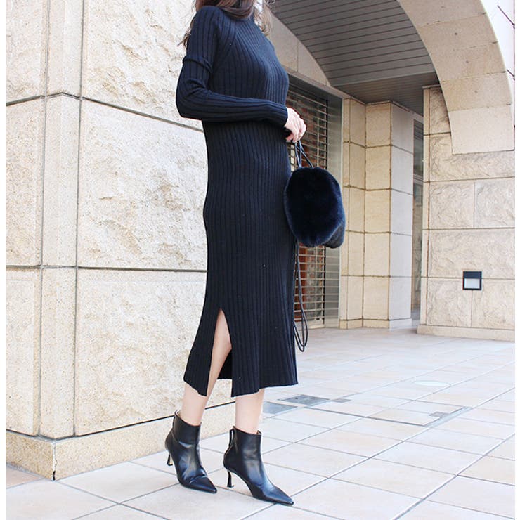 リブニットワンピース | MODE ROBE | 詳細画像9 