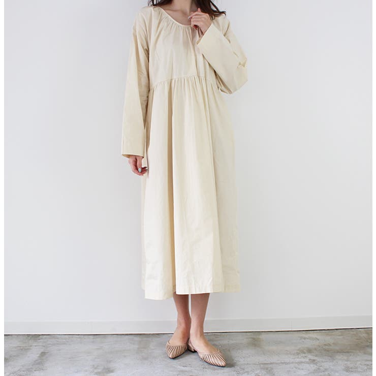 ラウンドネックコットンワンピース | MODE ROBE | 詳細画像11 