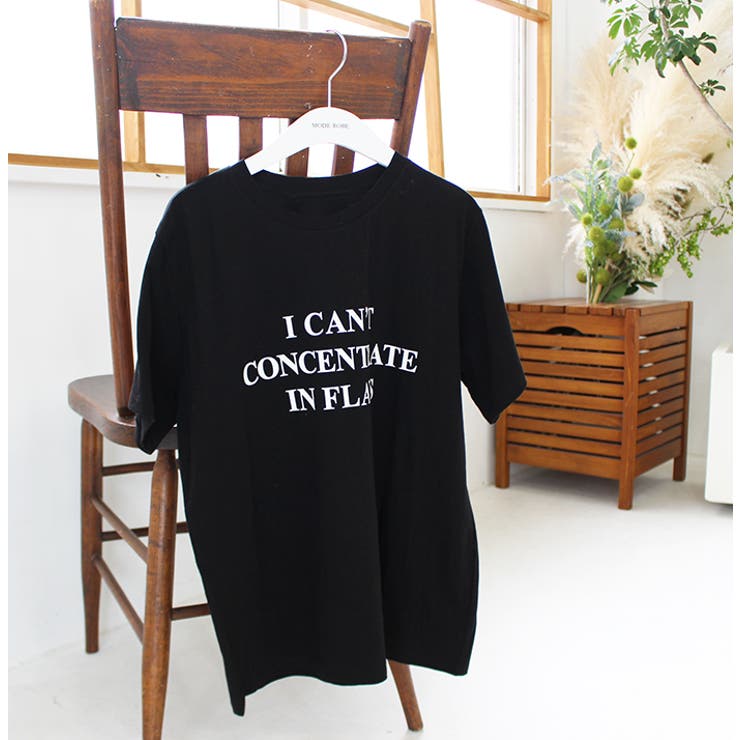 ブラック | I CAN'T 半袖Tシャツ | MODE ROBE