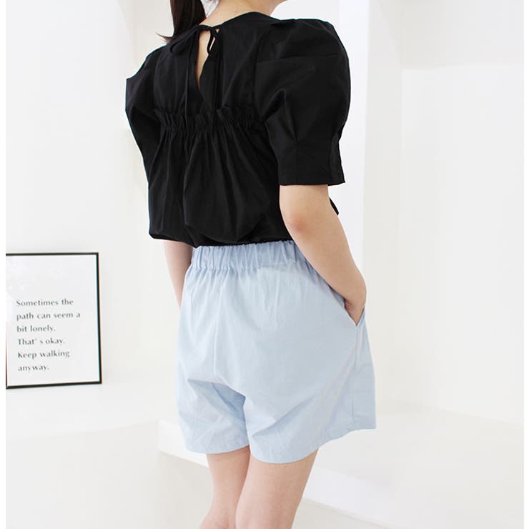 バックギャザーリボンパフショルダートップス | MODE ROBE | 詳細画像11 