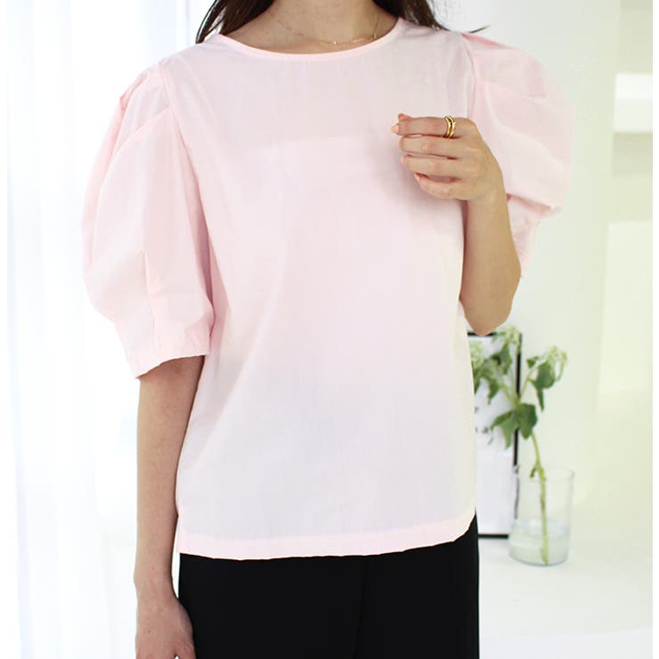 バックギャザーリボンパフショルダートップス | MODE ROBE | 詳細画像21 