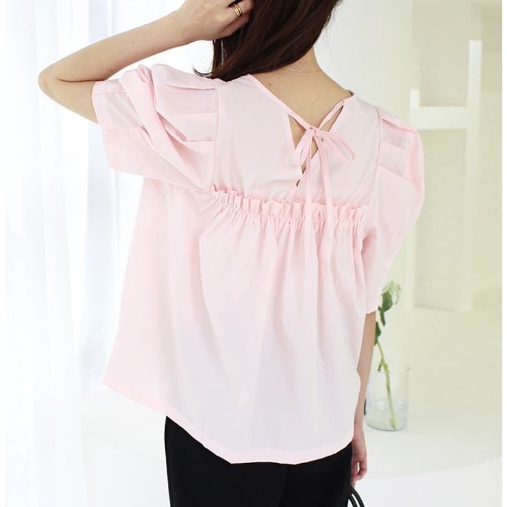 バックギャザーリボンパフショルダートップス | MODE ROBE | 詳細画像22 