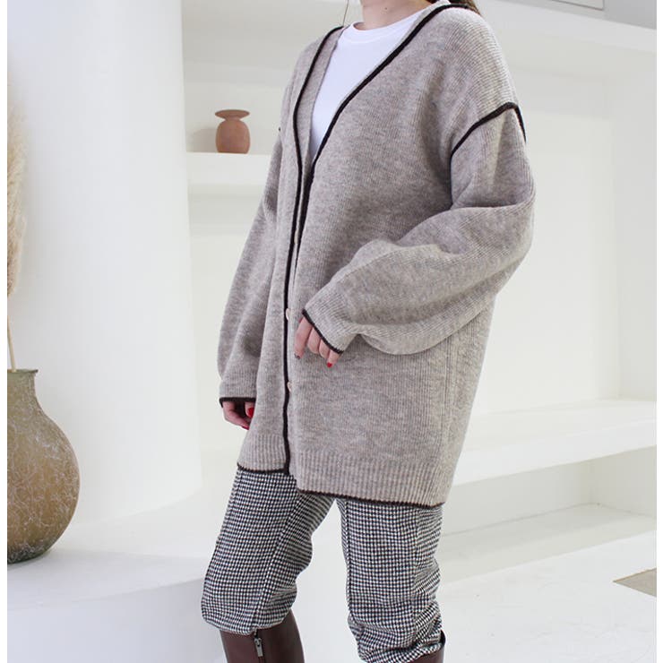 ラインニットカーディガン | MODE ROBE | 詳細画像12 