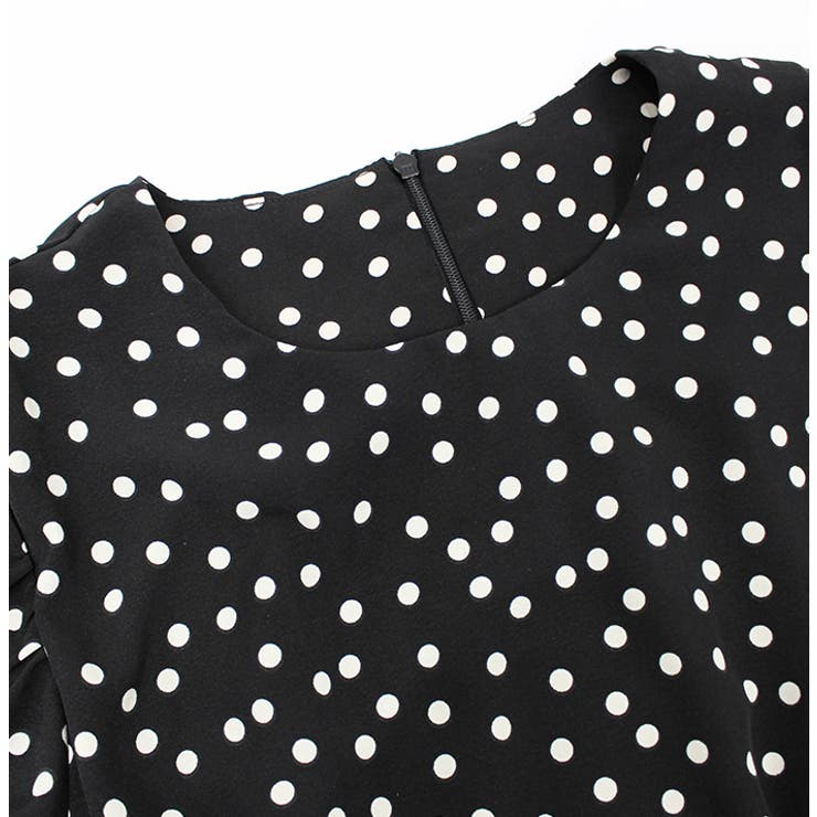 【45R】45rpm 毛100% 撚り杢KNIT水玉DRESS ドットワンピース ドット柄ハイネック／ワンピース｜INGNI(イング) 公式通販