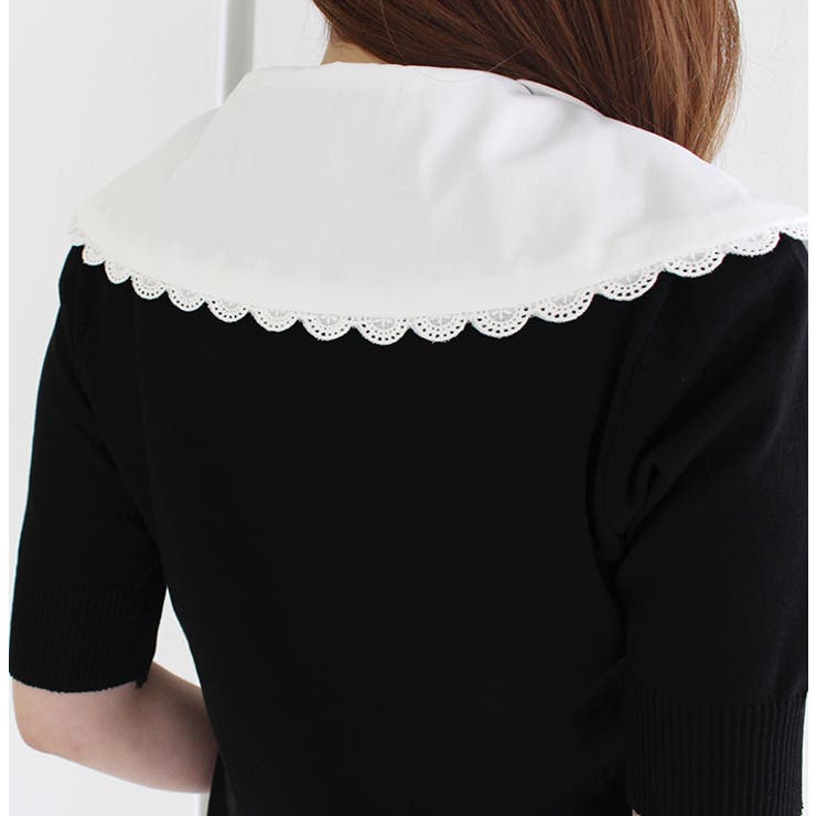 ダブルフリルセーラーカラーニットトップス | MODE ROBE | 詳細画像14 