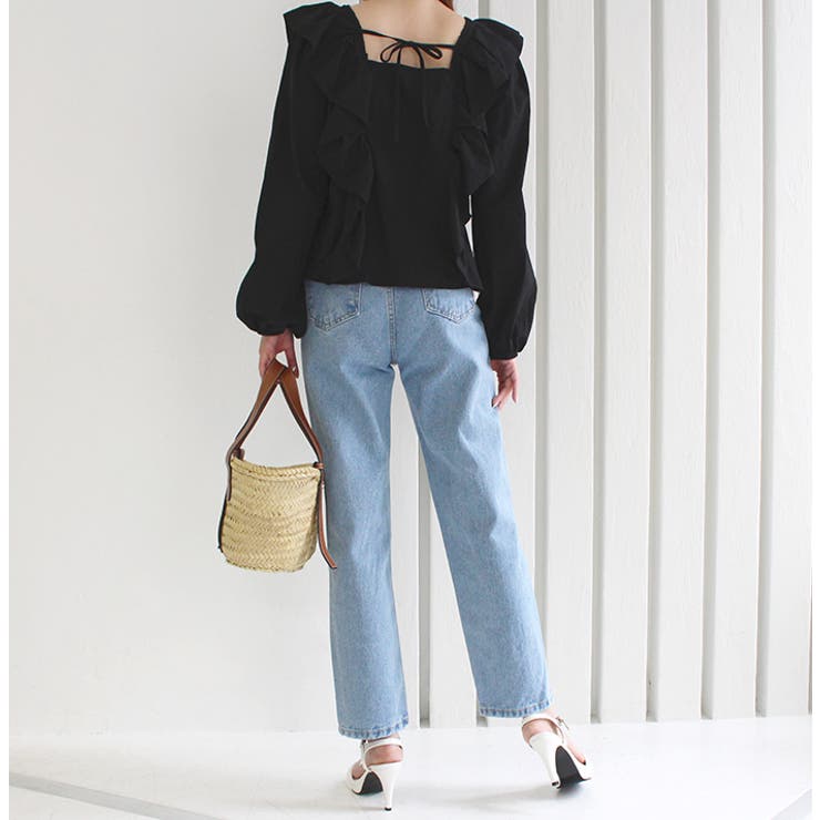 スクエアネックフリルブラウス | MODE ROBE | 詳細画像13 