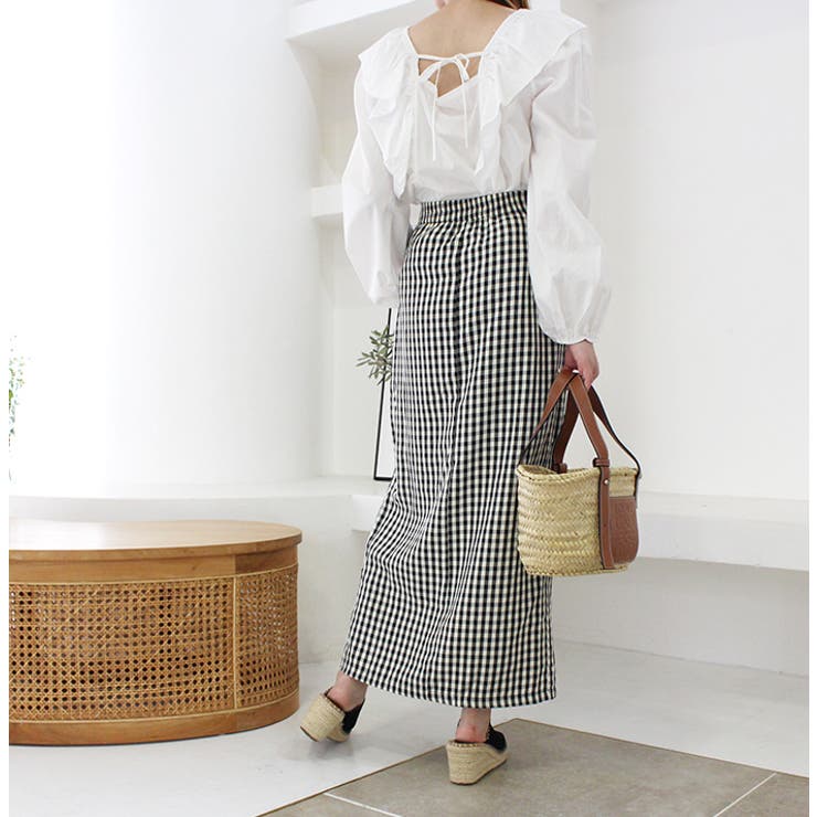 スクエアネックフリルブラウス | MODE ROBE | 詳細画像5 