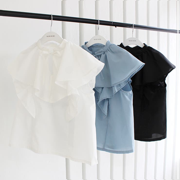 ダブルフリルノースリーブブラウス | MODE ROBE | 詳細画像2 