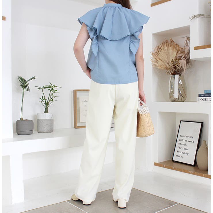 ダブルフリルノースリーブブラウス | MODE ROBE | 詳細画像13 