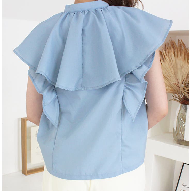 ダブルフリルノースリーブブラウス | MODE ROBE | 詳細画像15 