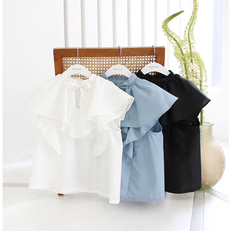 ダブルフリルノースリーブブラウス | MODE ROBE | 詳細画像18 