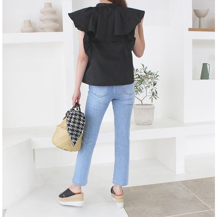 ダブルフリルノースリーブブラウス | MODE ROBE | 詳細画像23 