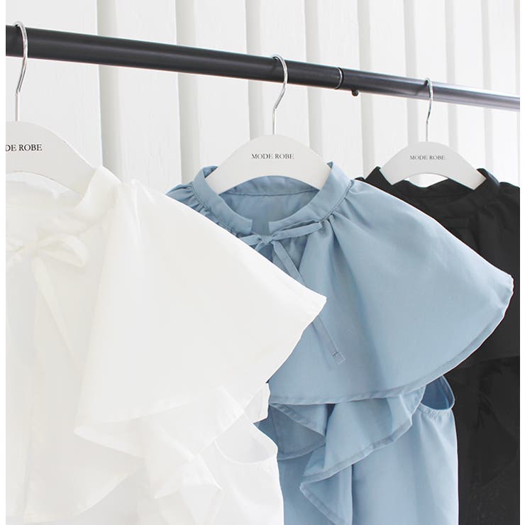 ダブルフリルノースリーブブラウス | MODE ROBE | 詳細画像25 