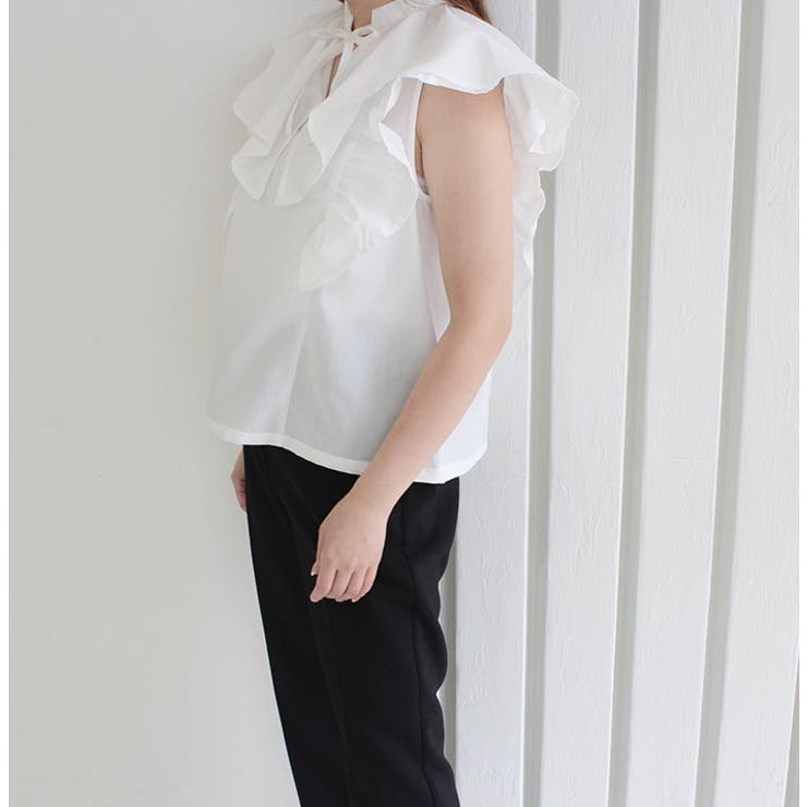 ダブルフリルノースリーブブラウス | MODE ROBE | 詳細画像5 