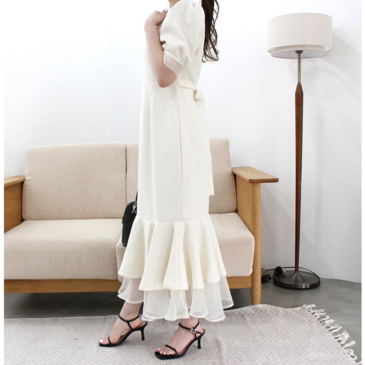 Vネックツイードマーメイドワンピース | MODE ROBE | 詳細画像15 