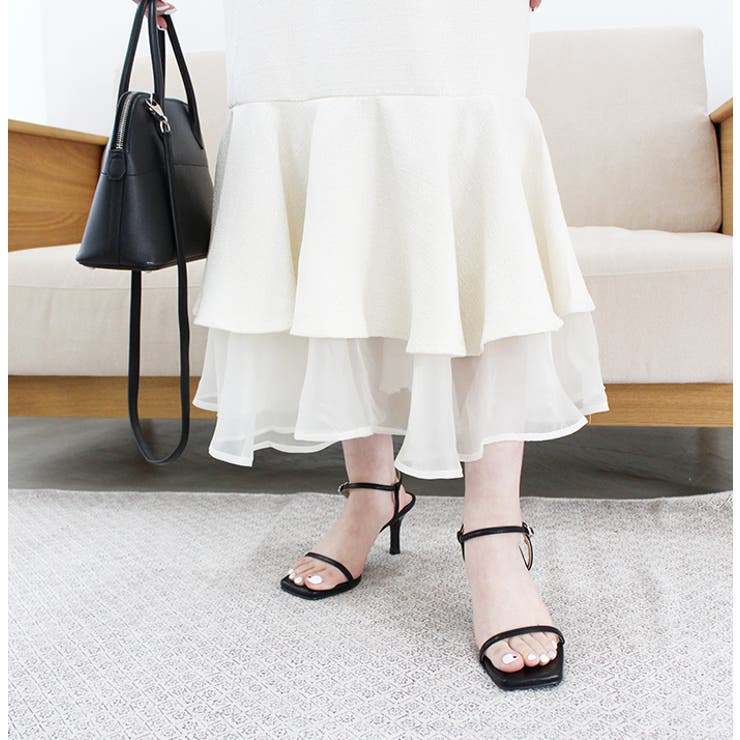 Vネックツイードマーメイドワンピース | MODE ROBE | 詳細画像18 