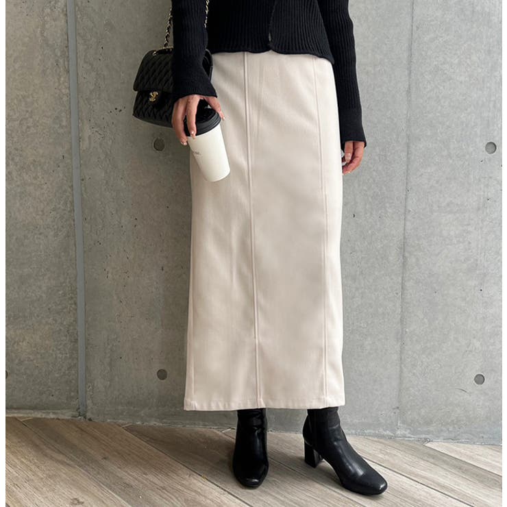 アイボリー | バックスリットナロースカート | MODE ROBE