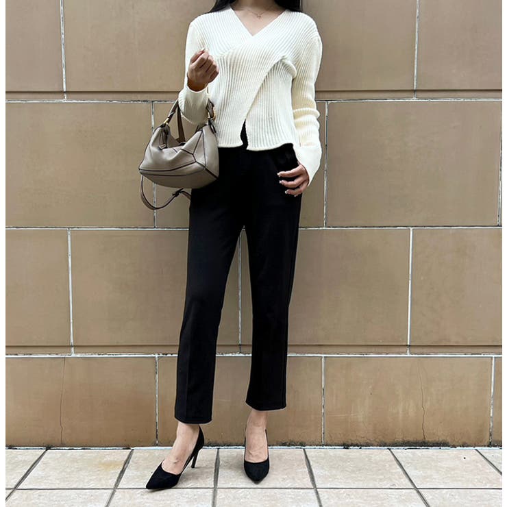 Vネックツイストリブニット | MODE ROBE | 詳細画像16 