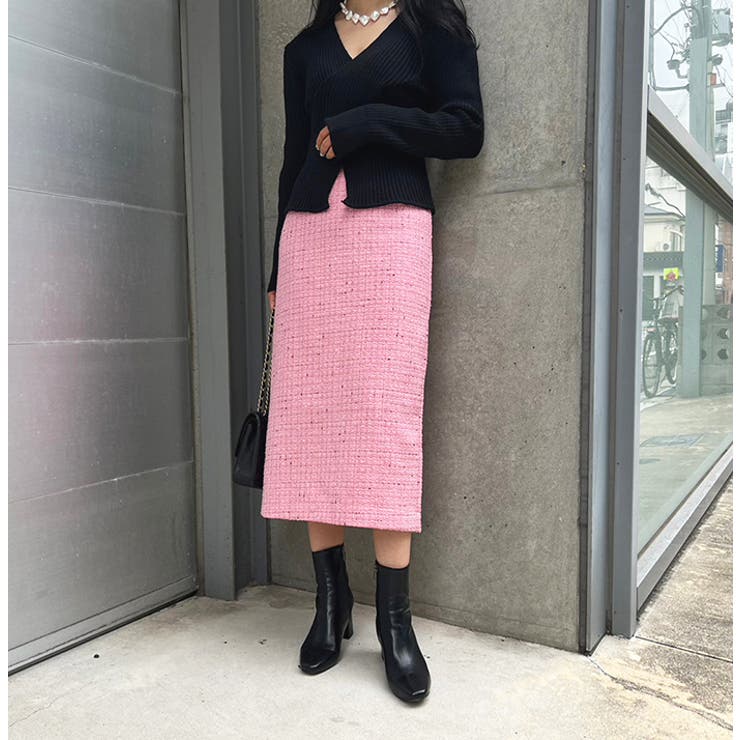 Vネックツイストリブニット | MODE ROBE | 詳細画像23 