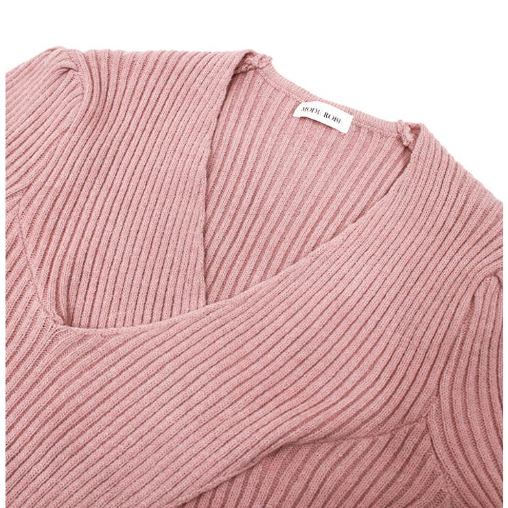 Vネックツイストリブニット | MODE ROBE | 詳細画像25 