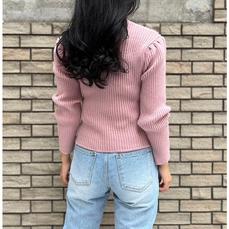 Vネックツイストリブニット | MODE ROBE | 詳細画像6 