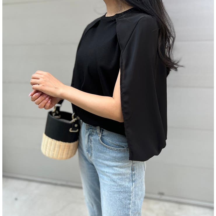 ケープマントノースリーブトップス[品番：MDRW0004457]｜MODE ROBE