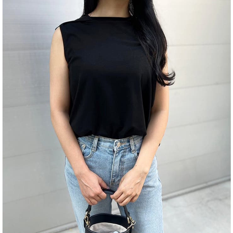 ENFOLDノースリーブケープトップス 38 Black ENFOLDノースリーブケープトップス 38 Black ENFOLDノースリーブケープ