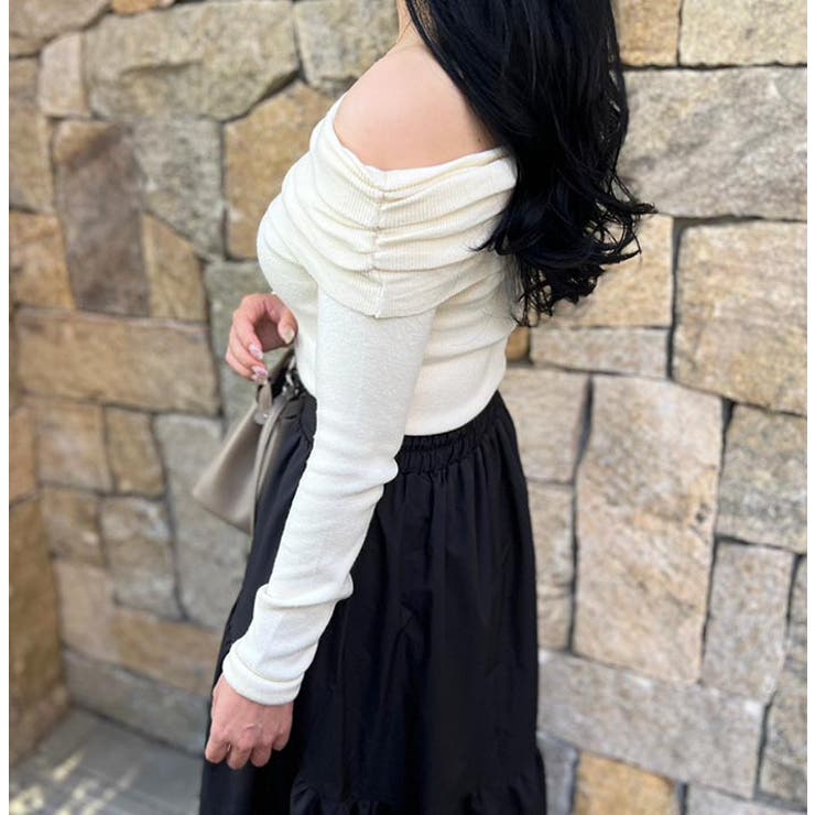 オフショルデザインニットトップス | MODE ROBE | 詳細画像12 