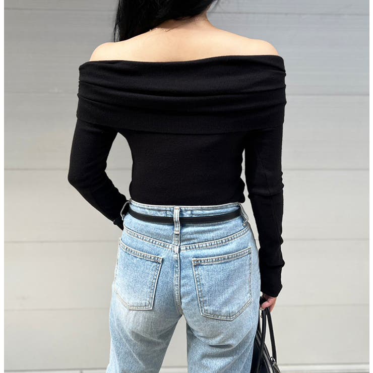 オフショルデザインニットトップス | MODE ROBE | 詳細画像4 