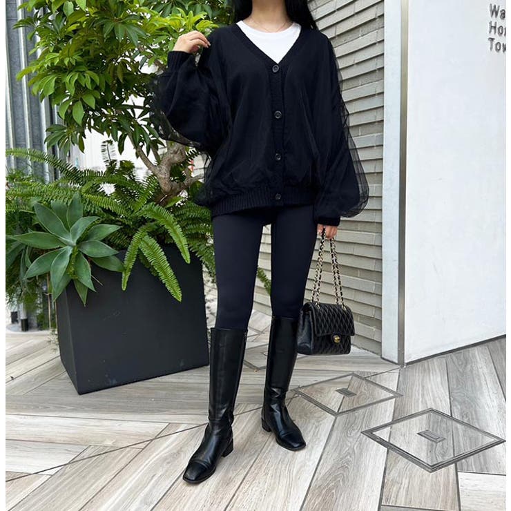 R JUBILEE レイヤードニットカーディガン R JUBILEE アール ジュビリー ストレッチ アルパカ ブレンド