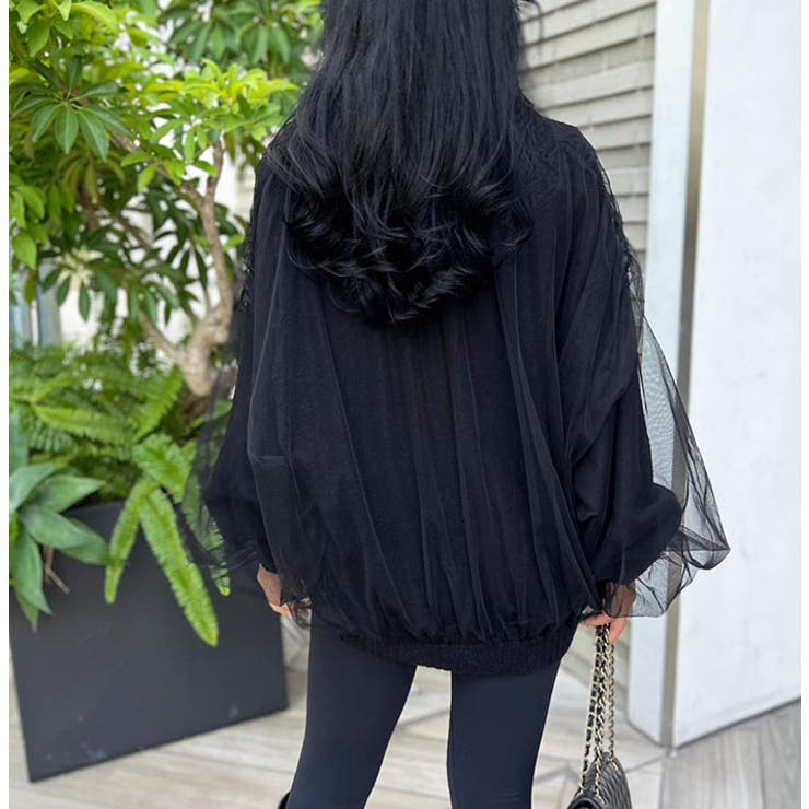 チュールレイヤードニットカーディガン | MODE ROBE | 詳細画像8 