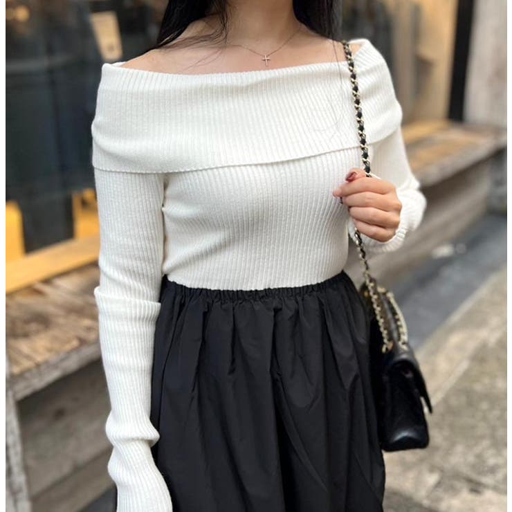 オフショルニットドッキングワンピース | MODE ROBE | 詳細画像7 
