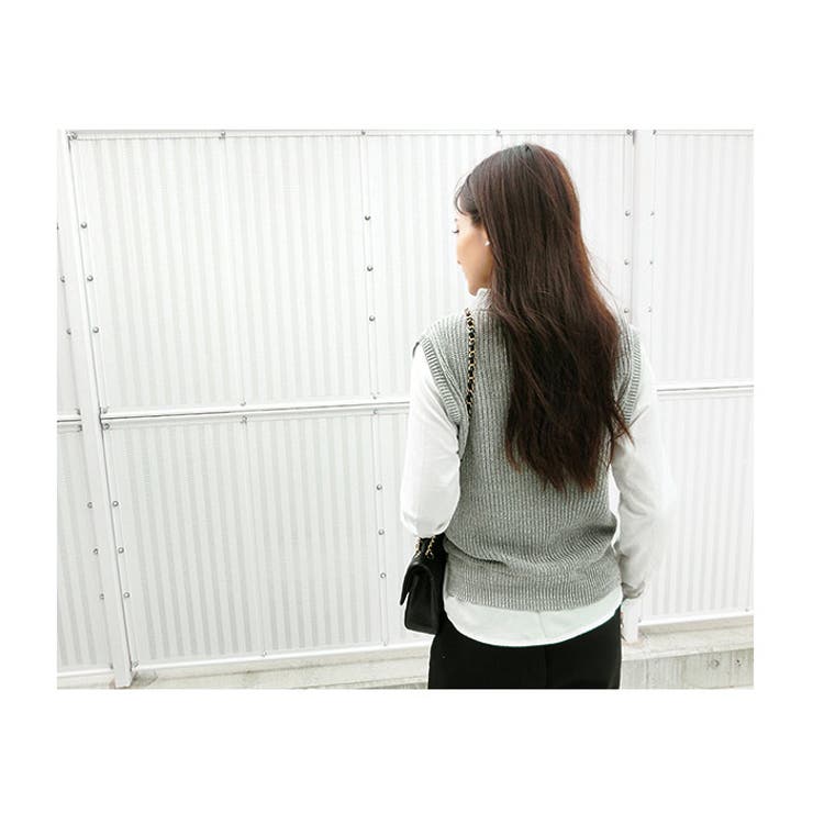 シャツ レイヤード風 シンプル[品番：MDRW0001298]｜MODE ROBE（モード