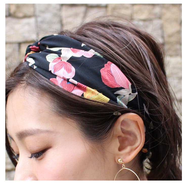 フラワープリントヘアバンド ヘア ワイド 品番 Mdrw Mode Robe モードローブ のレディースファッション通販 Shoplist ショップリスト