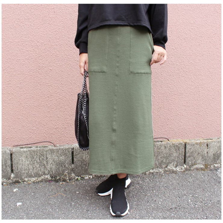 ワッフルスカート ワッフル ロングスカート[品番：MDRW0003365