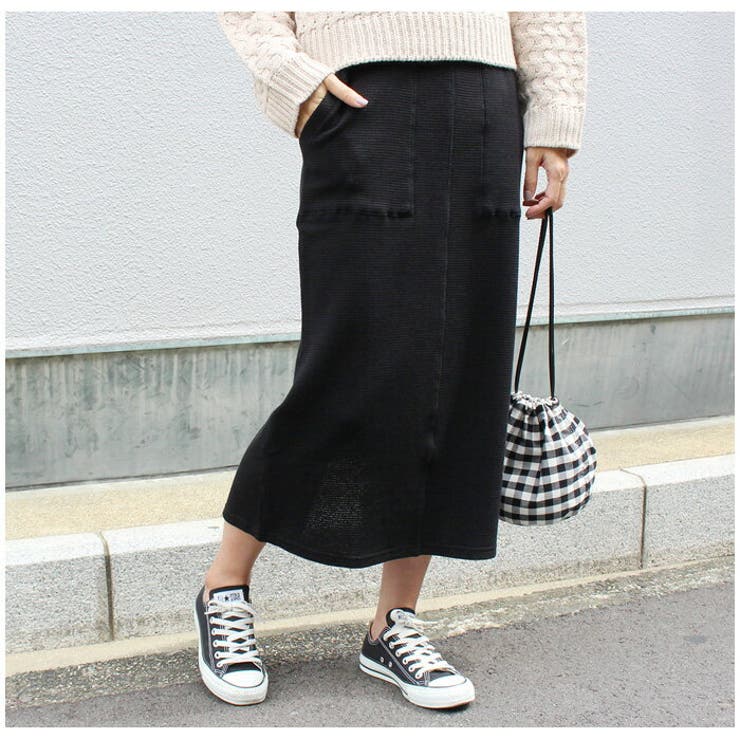 ワッフルスカート ワッフル ロングスカート[品番：MDRW0003365