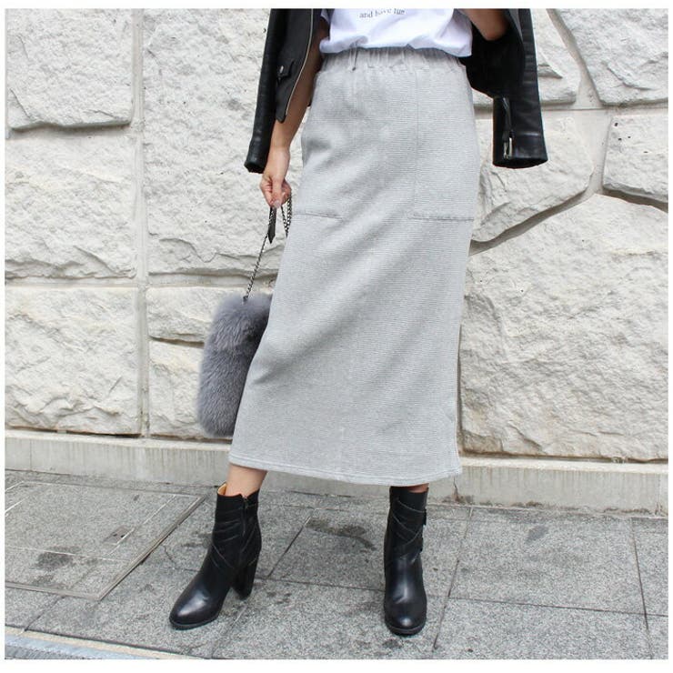 ワッフルスカート ワッフル ロングスカート[品番：MDRW0003365